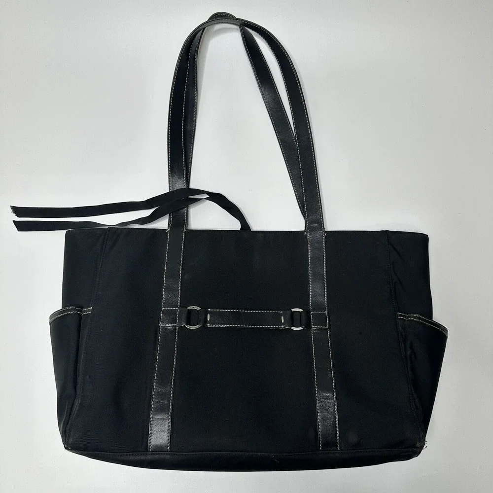 Vintage Black Kate Spade Baby Diaper‎ Bag All-Occasion Purse Ribbon Tie